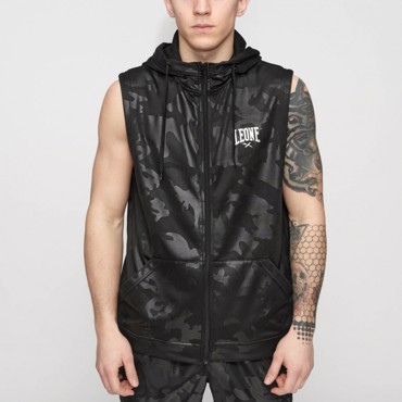 Leone Sleeveless Sweatshirt - black camo